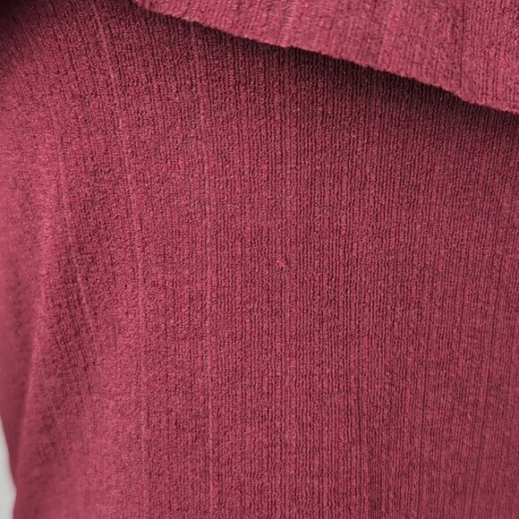 3/$20 Zara W&B Collection Maroon Long Sleeve Crop Top Tiered Ruffle Flounce Fall - Picture 5 of 11